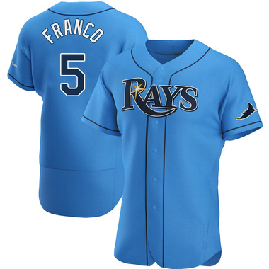 Light Blue Wander Franco Men's Tampa Bay Rays Alternate Jersey - Authentic Big Tall