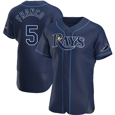 Navy Wander Franco Men's Tampa Bay Rays Alternate Jersey - Authentic Big Tall