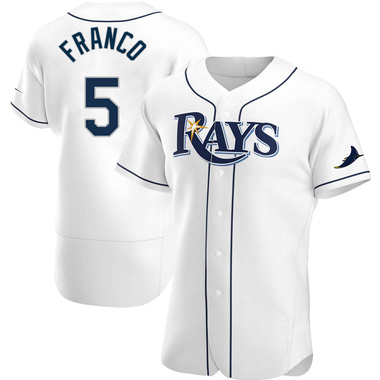 White Wander Franco Men's Tampa Bay Rays Home Jersey - Authentic Big Tall